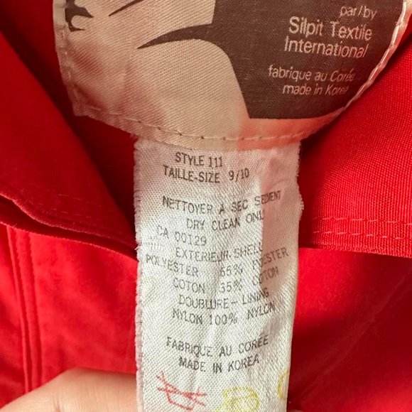 Red vintage 80s trench coat - Picture 7 of 7